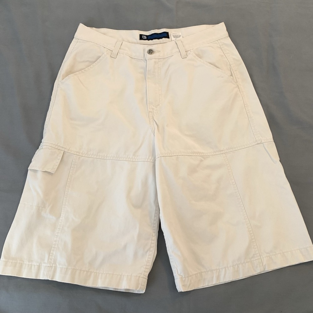 Vintage Levi's Cargo Shorts Mens 32 Beige Canvas Relaxed Fit 12" Inseam Y2K